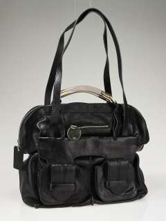 Chloe Black Leather Saskia Square Tote Bag  