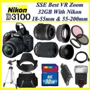  Nikon D3100 SLR Digital Camera with Nikon 18 55m F3.5 5.6g 