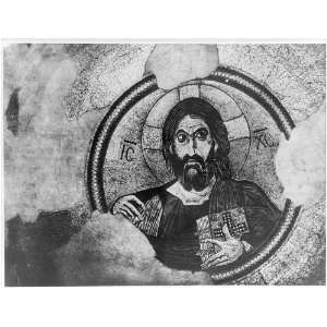   of Jesus Christ Pantokrator mosaic,Dafni,Athens,Greece