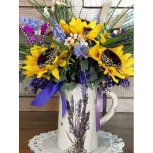  French Country Lavender and Sunflowers