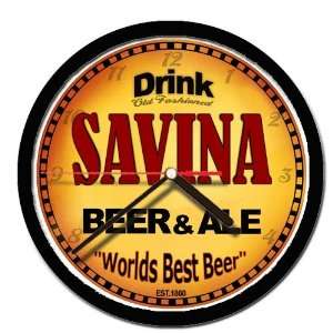  SAVINA beer and ale cerveza wall clock: Everything Else