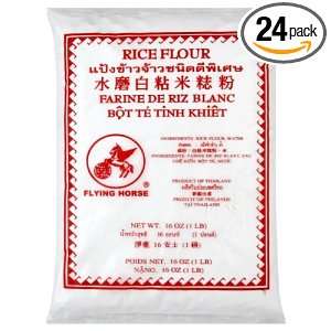 Flying Horse Rice Flour, 16 Ounce Packages (Pack of 24)  
