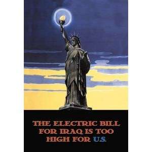   Paper poster printed on 20 x 30 stock. Electric Bill