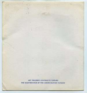 1939 NEW YORK WORLDs FAIR CZECHOSLOVAKIA STAMP SHEET  