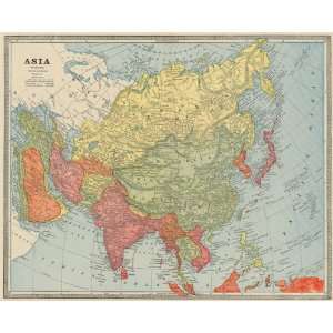  Cram 1884 Antique Map of Asia