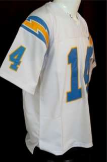 CHARGERS DAN FOUTS WHITE/POWDER BLUE THROWBACK JERSEY  