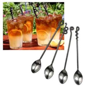  Ice Tea Spoons, Set of 4 Service Ware