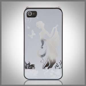   Laser Etched metal & polycarbonate case cover for Apple iPhone 4 4G