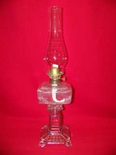 Ripley Hollow Square stem table oil lamp large one  