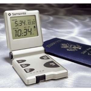  Silver Samsonite Travel Accessories Dual Time LCD Travel 