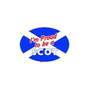 Im Proud To Be A Scot Saltire Oval Sticker scottish 