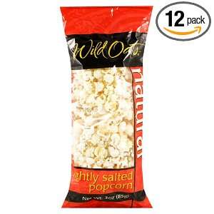 Wild Oats Natural Popcorn, Lightly Salted, 4 Ounce Bags (Pack of 12 