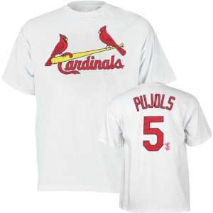 Albert Pujols White Majestic Player Name and Number St 