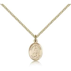  Gold Filled St. Saint Peregrine Laziosi Medal Pendant 1/2 