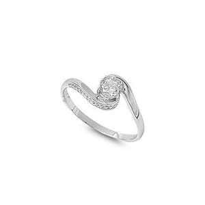  Sterling Silver Girls Ring for Women and Pinky Ring with 
