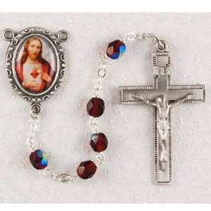 Sacred Heart of Jesus Rosary, Boxed. Jewelry