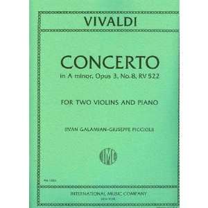  Vivaldi Antonio Concerto in a minor Op. 3 No. 8 RV 522 For 