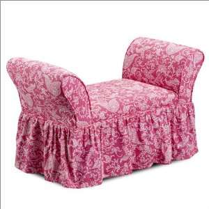  Bench Kidz World Small Paisley Skirted Bench in Candy Pink 