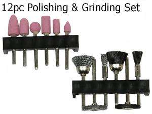 12pc Polishing, Wire Brush Set For Dremel & Rotary Tool  