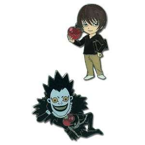  Death Note: Light & Ryuk Anime Pins (Set of 2): Toys 