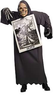   mens costume tarot card robe grim reaper death skeleton halloween sale