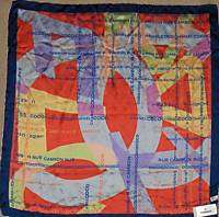 AUTHENTIC CHANEL 08P Red Blue Yellow Silk Scarf NEW  