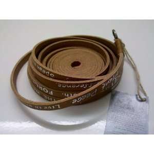  Humanity for All Wrap around Leather Belt   Beige 