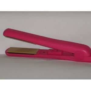  Hot Pink 1 Ceramic Flat Iron Hair Straightener: Beauty