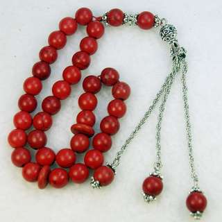   Red turquoise Prayer beads Islamic Muslim Tasbih Free Shipping  