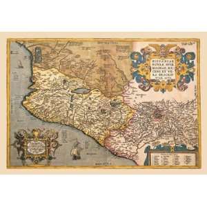   Map of South Western America and Mexico 20x30 poster