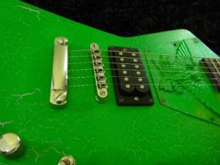 Custom Built USA Explorer Style Rockford Illinois Guitar Green Eagle 