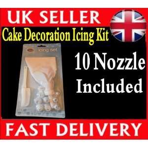 Cake Decoration Decorating Icing Kit Set New 10 Nozzle Included 