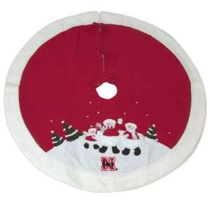  Nebraska Cornhuskers Decorative Snowman Tree Skirt Sports 