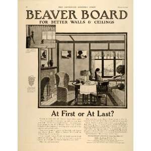  1917 Ad Beaver Board Walls Ceilings Panel Lumber Lath 