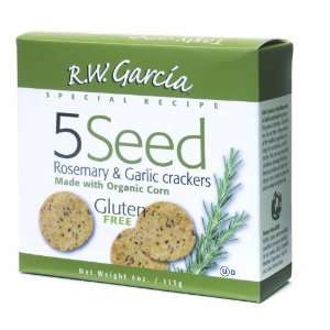   Seed Crackers with Rosemary & Garlic with Sea Salt, 4 Ounce Box