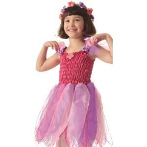  Flower Fairy Dress in Fuschia with Rose Flower Halo Toys 