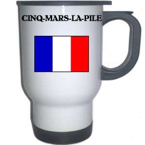     CINQ MARS LA PILE White Stainless Steel Mug 