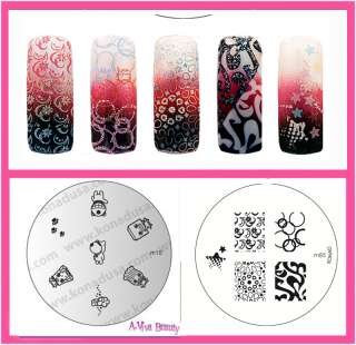 Konad Stamping Nail Art Design Image Plate M10 MONSTERS + NEW IMAGE 