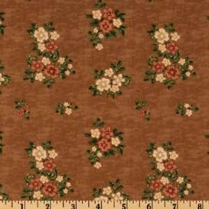  44 Wide Riley Blake Country Harvest Flowers Brown Fabric 