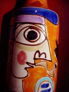 Desimone Italy Picasso Finsh handled vase magolica art pottery Joseph 