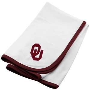   NCAA Oklahoma Sooners White Soft Cotton Baby Blanket: Everything Else