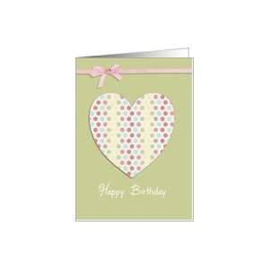   my Friend, polka dots heart and ribbon effect Card: Health & Personal