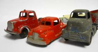 lot of 3 Vintage TOOTSIEtoy Trucks Red Blue +  