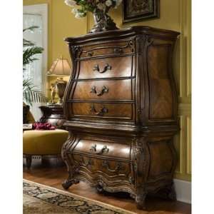   Drawer Gentlemans Chest in Rococo Cognac Finish Furniture & Decor