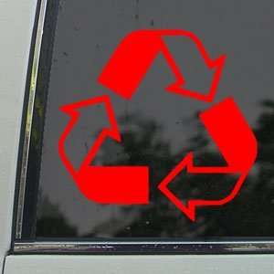  Recycle Environment Logo Red Decal Truck Window Red 