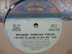 RICHARD DIMPLES FIELDS Ive got to Learn to Say N DISCO  
