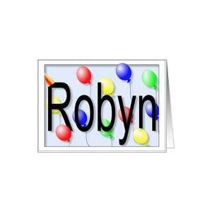  Robyns Birthday Invitation, Party Balloons Card Toys 