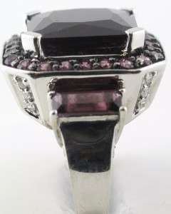 Custom 8.00ctw Rhodolite Garnet+Diamond Ring 10 grams  