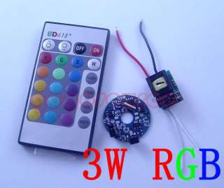 3W RGB LED Driver AC85V 265V + remote control DIY light  