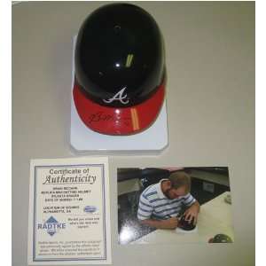  Brian Mccann Autographed Atlanta Braves Replica Mini 